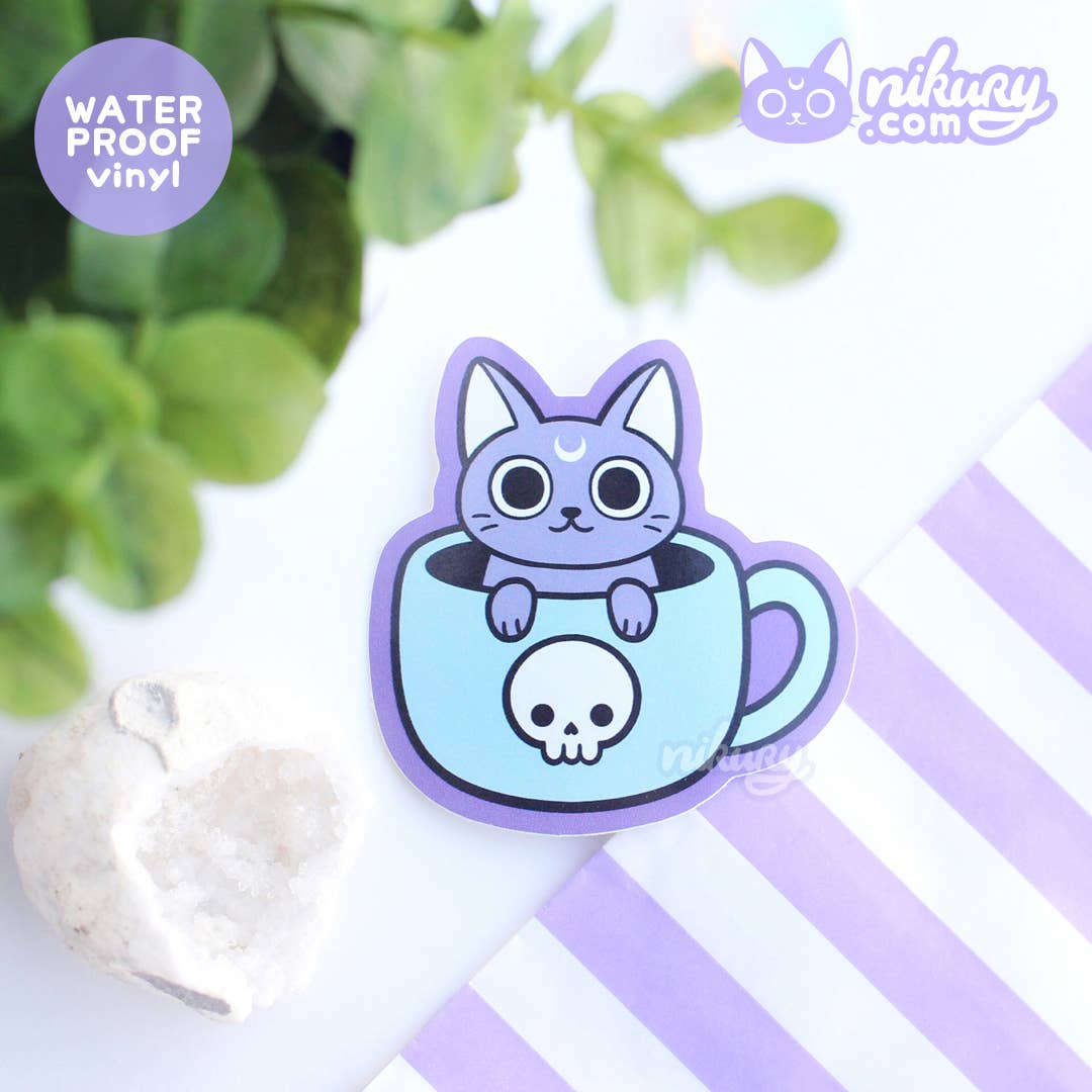 Autocolante Gato Preto Meowgic