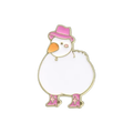 Pin de pato blanco de vaquera