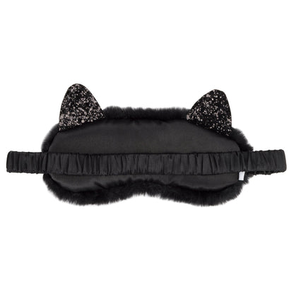 Masque de sommeil – en peluche chat – chat noir