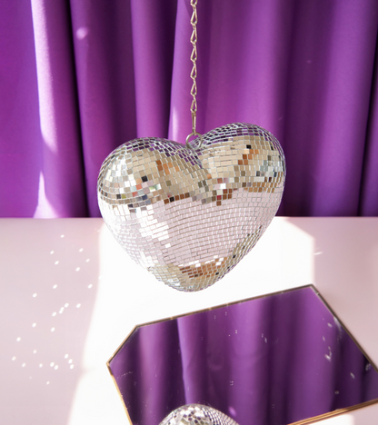 Coeur disco à suspendre