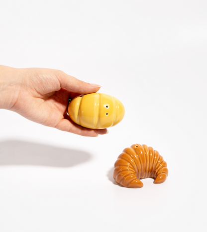 Salière et poivrière baguette et croissant