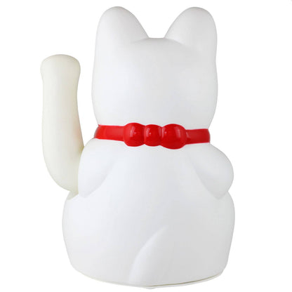 Grand Chat chanceux blanc 25cm