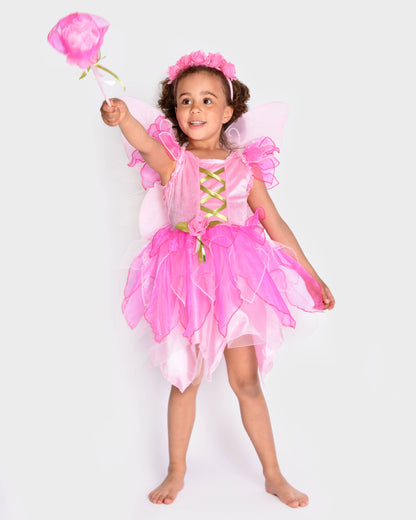 Robe féerique avec ailes+diadème+baguette 122-128 cl 6-8 ans