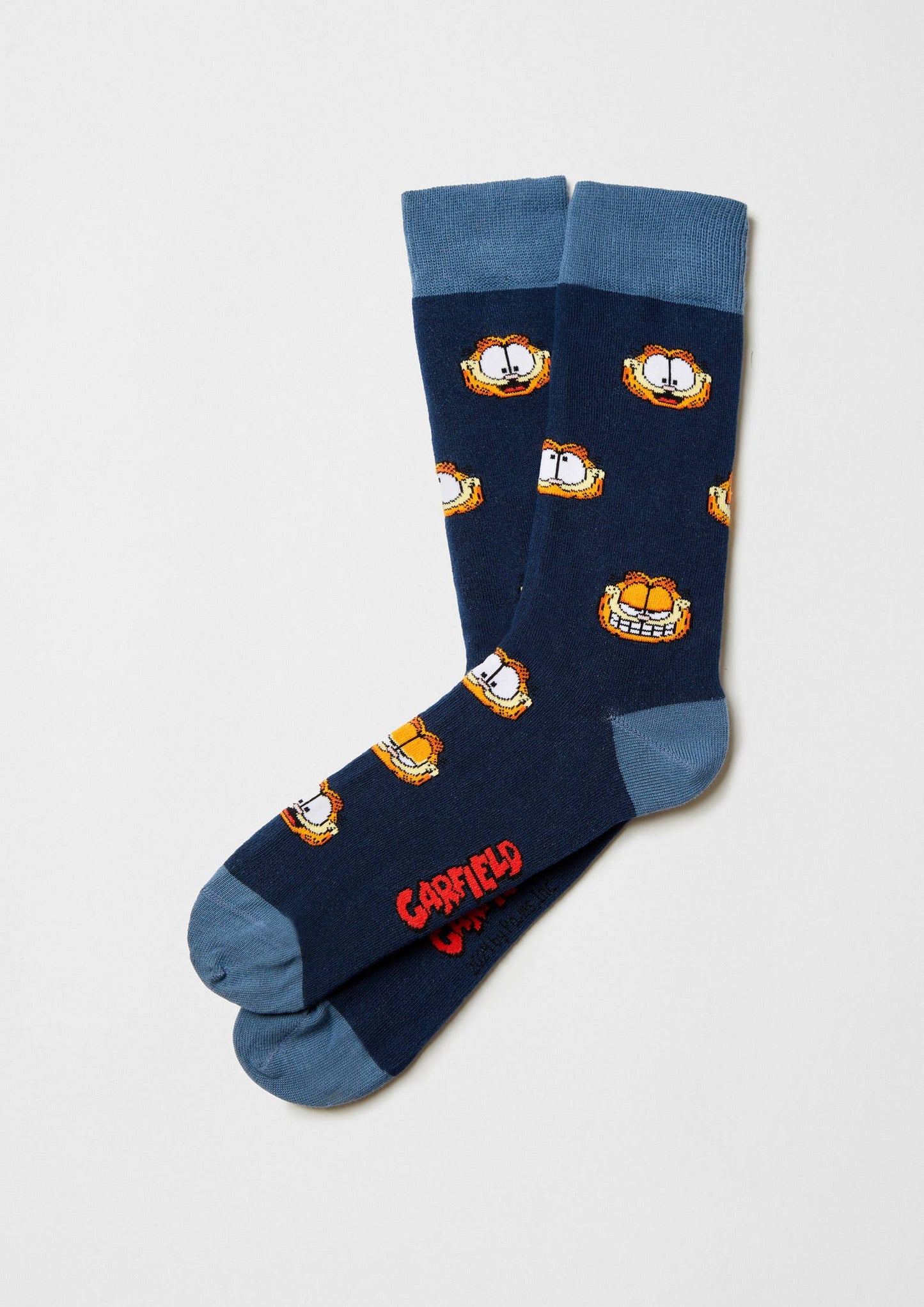 BeGarfield Faces Navy Socks