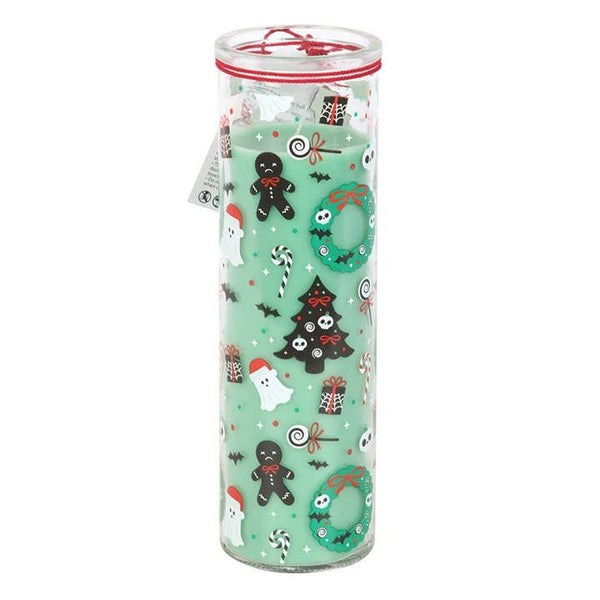 Bougie Tube de Noël Gothique - Canne en Sucre