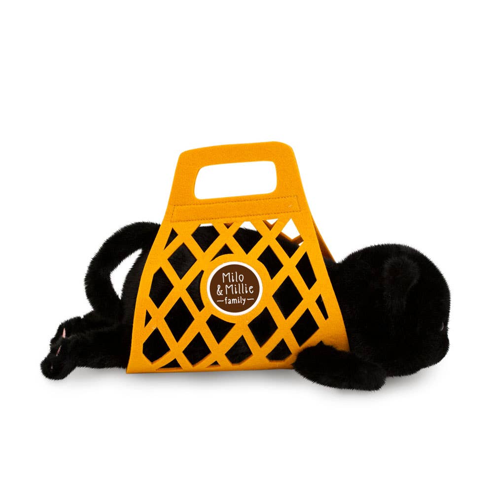 Milo &amp; Millie Plush Toy, Milo the Black Cat (35 cm) - 0+