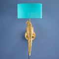 Applique da parete Percy Parrot, oro/turchese