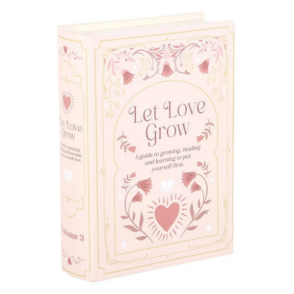 Boîte de rangement en forme de livre rose