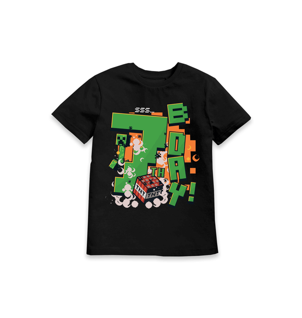 T-shirt enfant Minecraft « 7th B Day! »