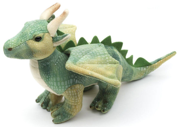 Dragon vert - 26 cm (longueur) - peluche Uni Toys