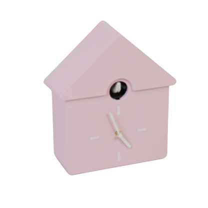 Clock - Cuckoo Wall Clock - Light Pink - 24x27x9cm