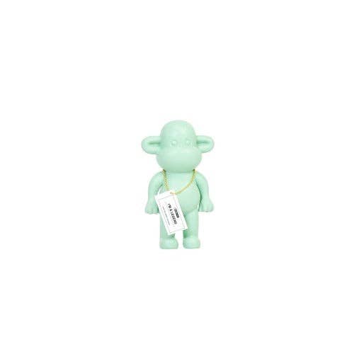 Ornament - Monkey Figurine 'The Legend' - Polyresin - Mint Green - 11x7x19cm