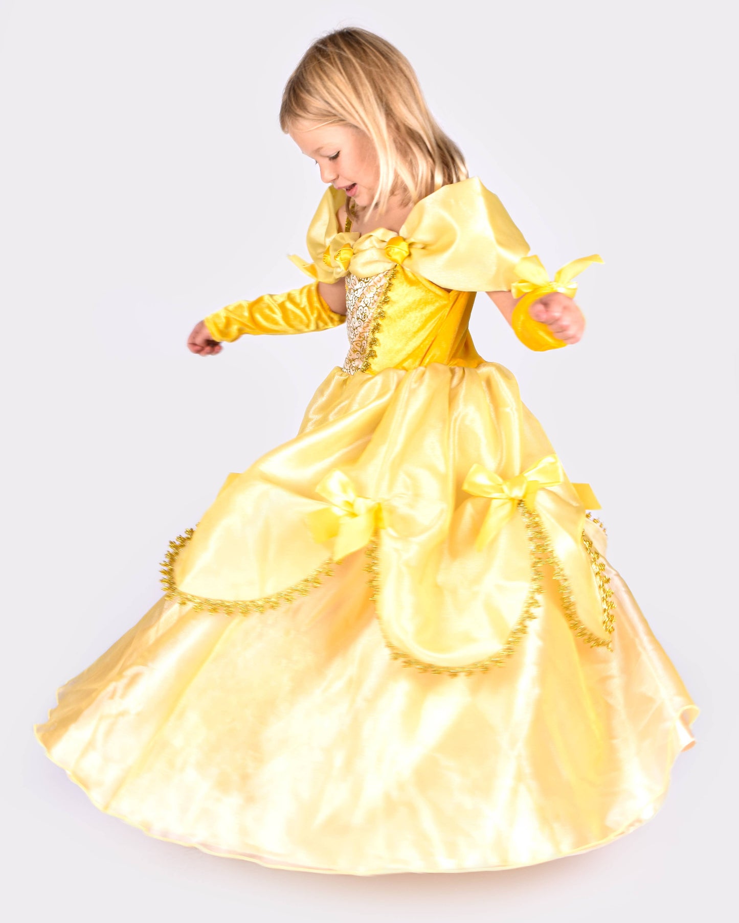 Robe jaune W. Acc Belle 98-104 Cl 2-4 ans