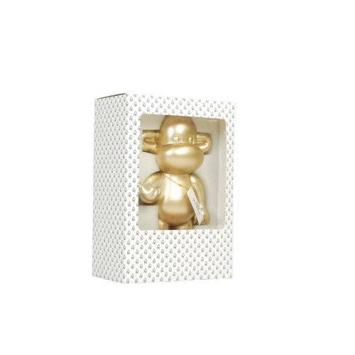 Ornament - Hanging Loose Monkey Figurine 'The Legend' - Polyresin - Gold - 33x21x50cm