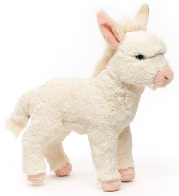 Asino barocco bianco, in piedi - 30 cm (altezza) - peluche