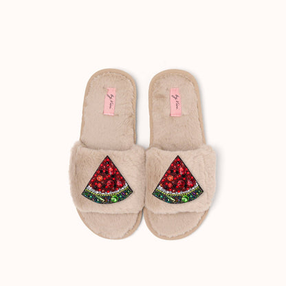 Paire de broches pour Chaussons - Pastèque