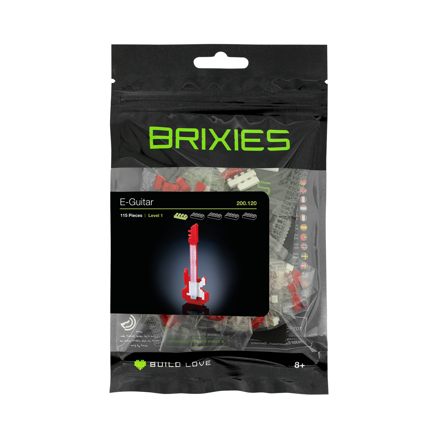 BRIXIES E-Gitarre rot