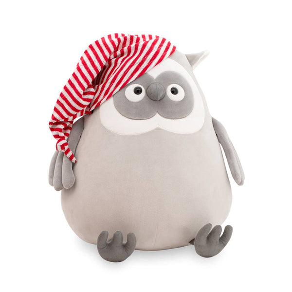Gufo di peluche con berretto da notte