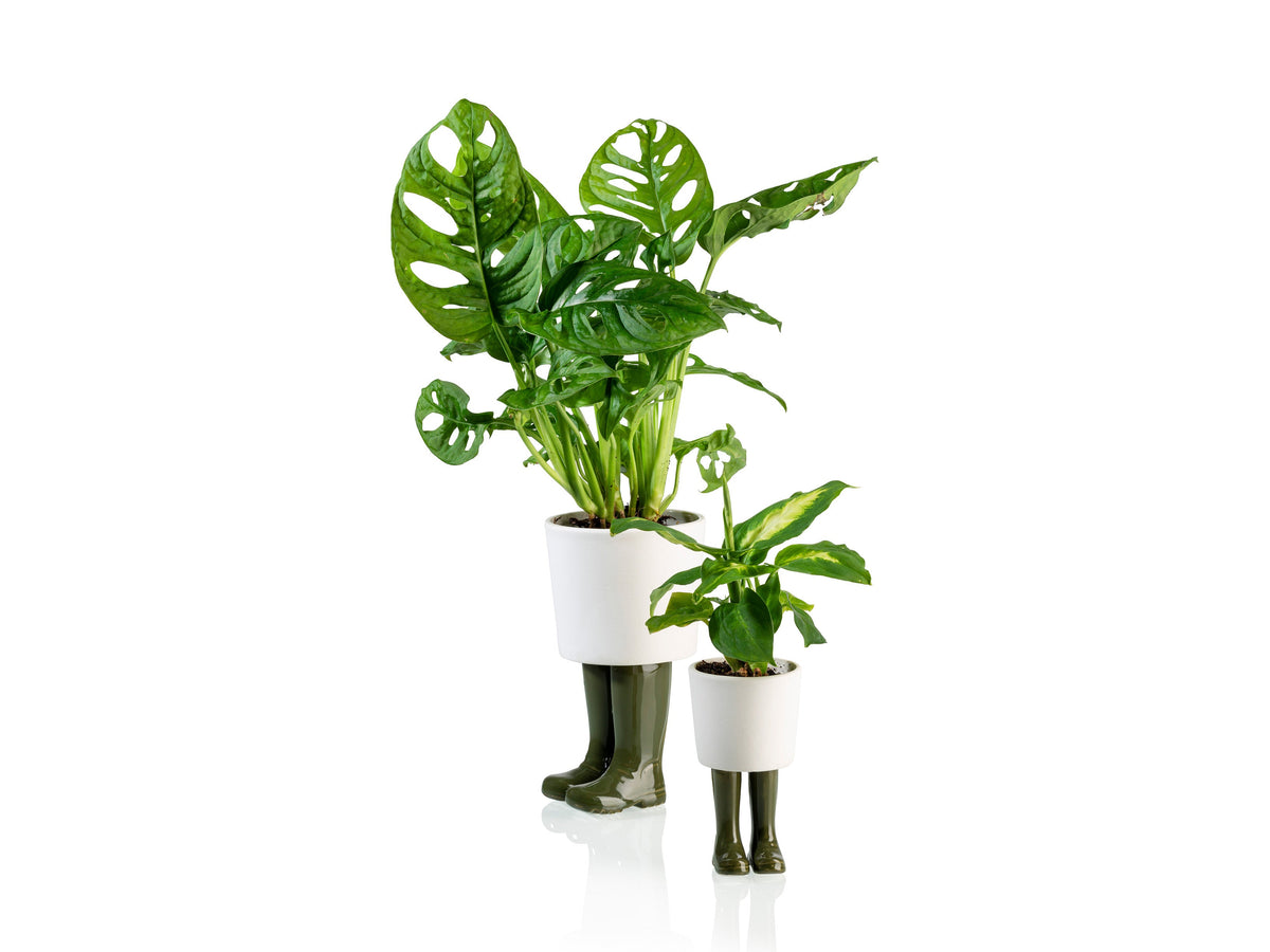 Pot de Fleur Bottes Wellington Vert – Grand