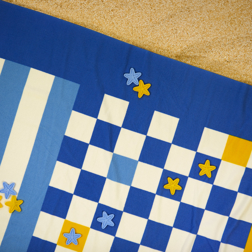 Serviette de plage et jeu Checkers