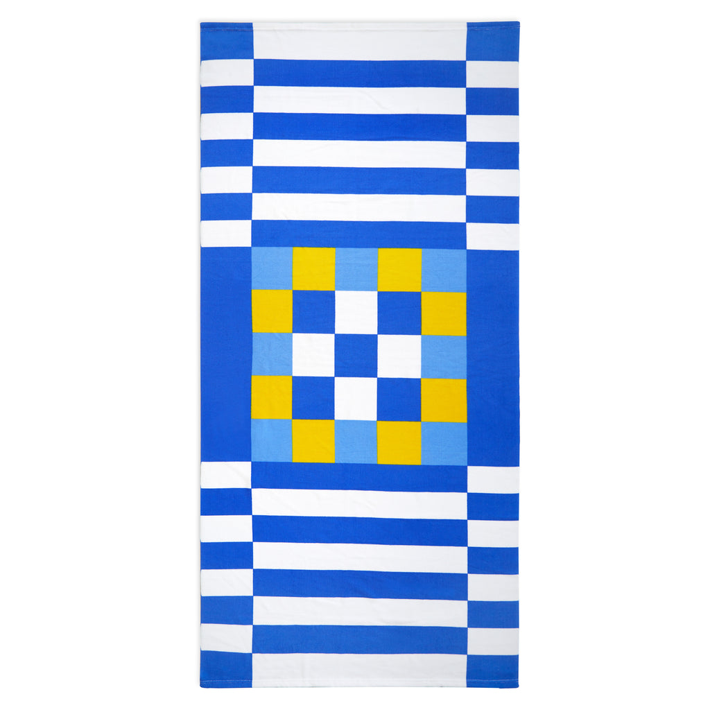 Serviette de plage et jeu Tic Tac Toe