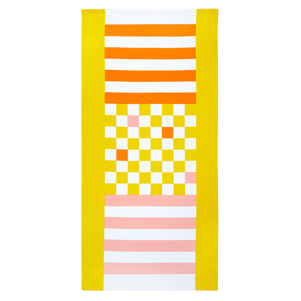 Serviette de plage et jeu Checkers