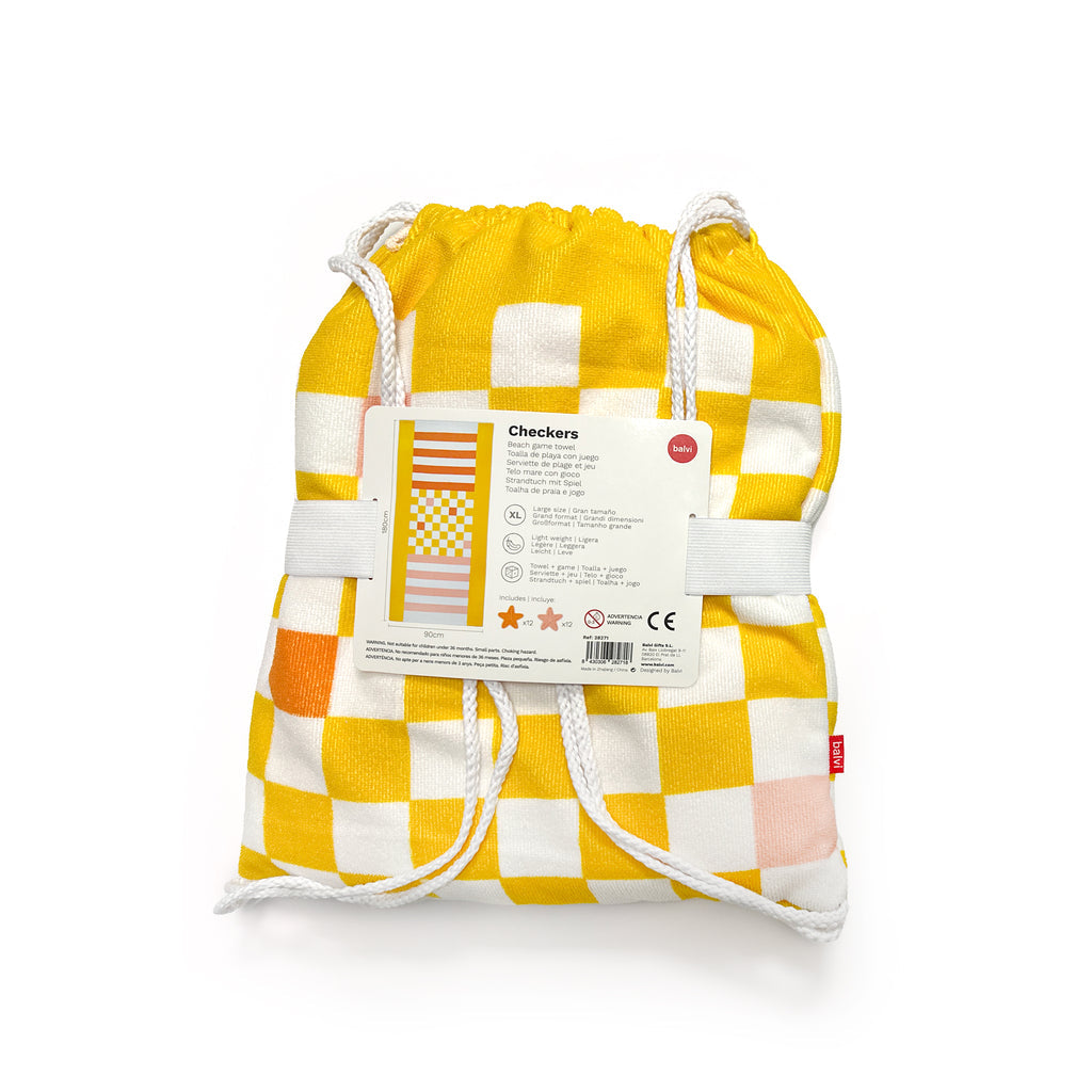 Serviette de plage et jeu Checkers