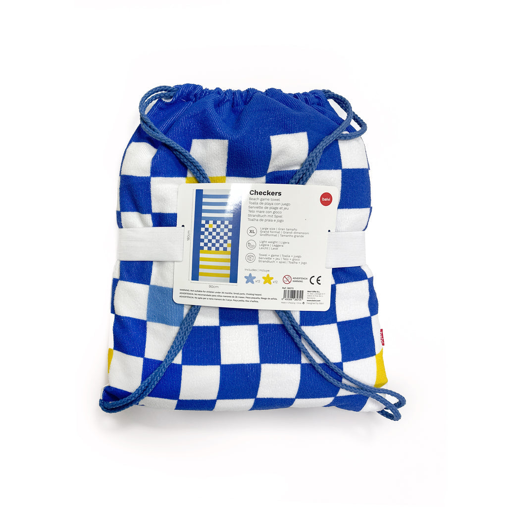 Serviette de plage et jeu Checkers