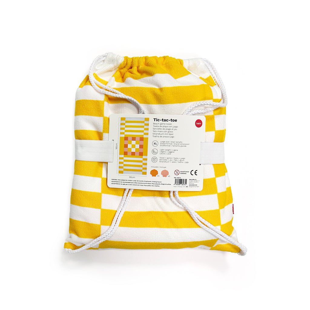 Serviette de plage et jeu Tic Tac Toe