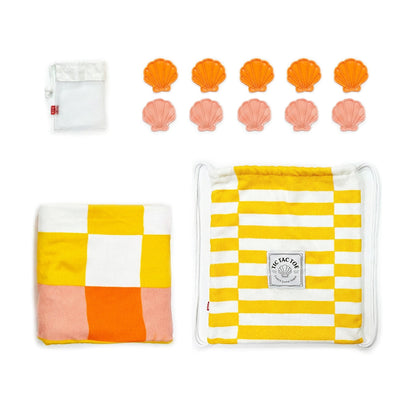 Serviette de plage et jeu Tic Tac Toe