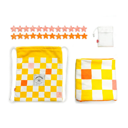 Serviette de plage et jeu Checkers