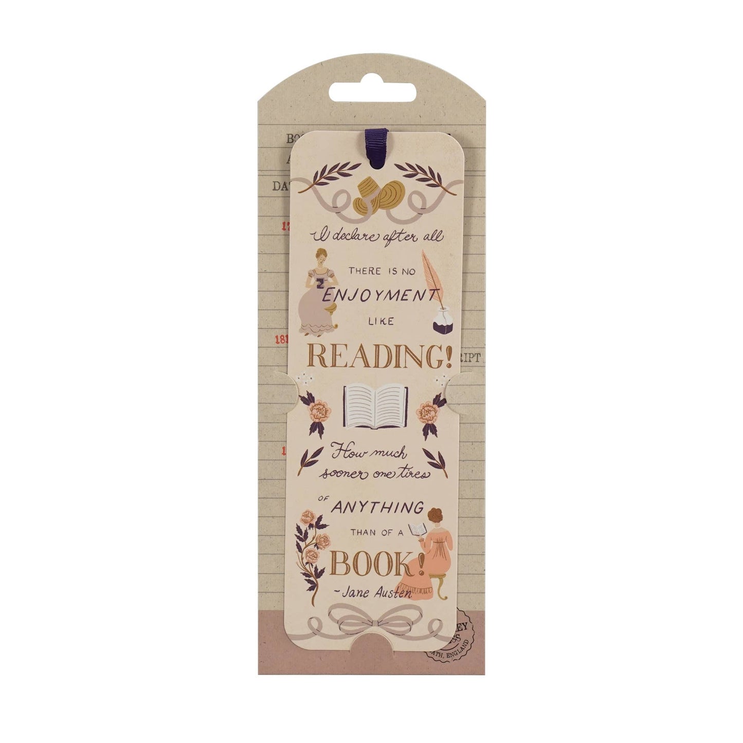 Marque-page papier Jane Austen - Orgueil et Préjugés