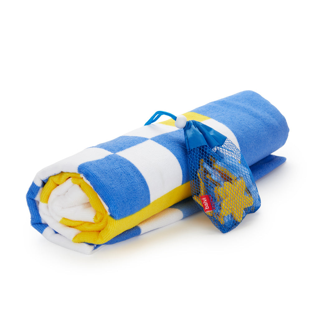 Serviette de plage et jeu Checkers