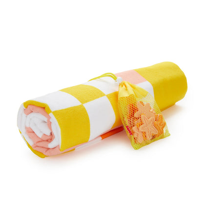 Serviette de plage et jeu Checkers