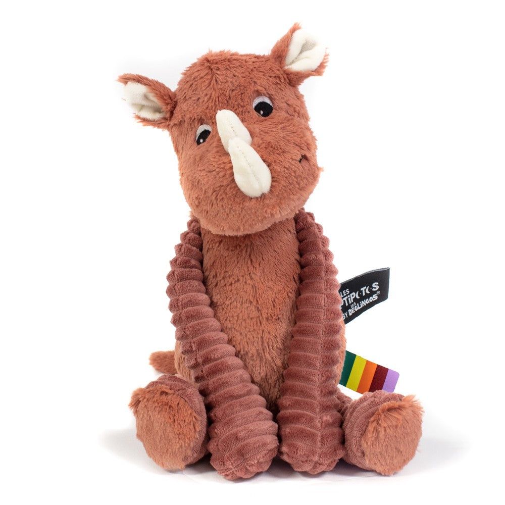 Peluche rhinocéros Grobisou terracotta – Les Ptipotos