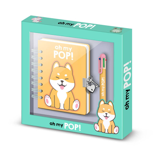 Oh My Pop Shiba - A5 Journal Pack + 6 Colour Pen