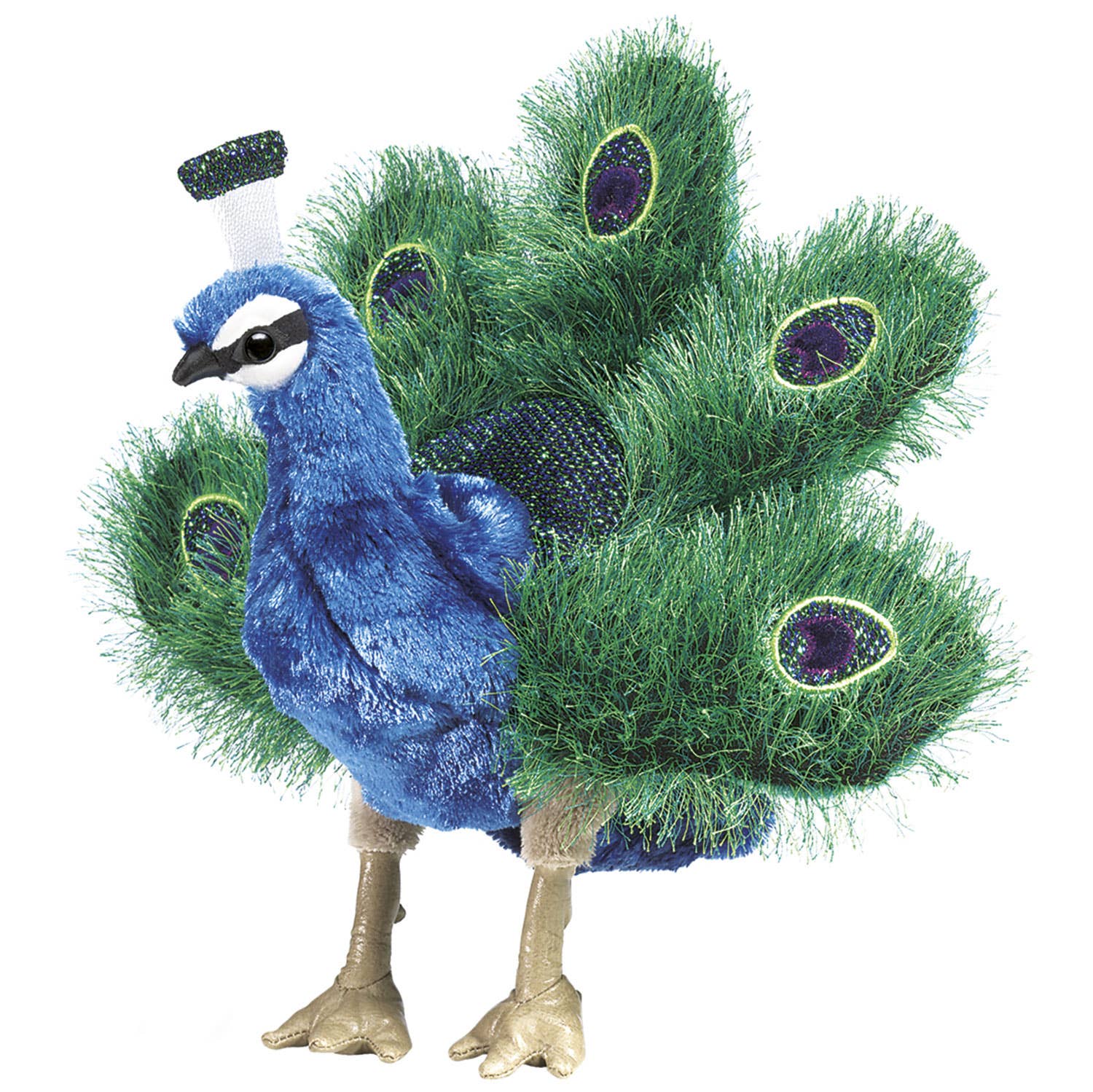 Marionnette à main Petit paon 2834/ Petit paon Folkmanis réaliste