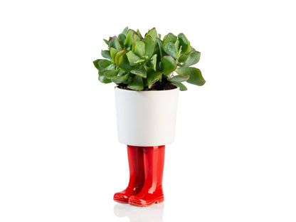 Pot de Fleur Bottes Wellington Rouge – Grand