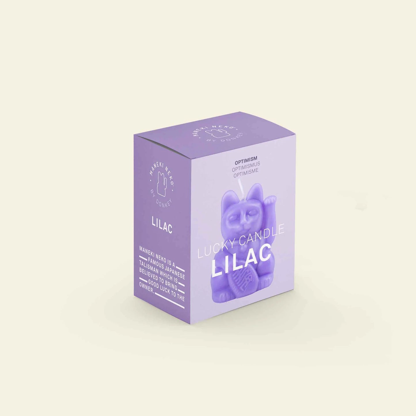 Bougie Chat Chanceux Lilas