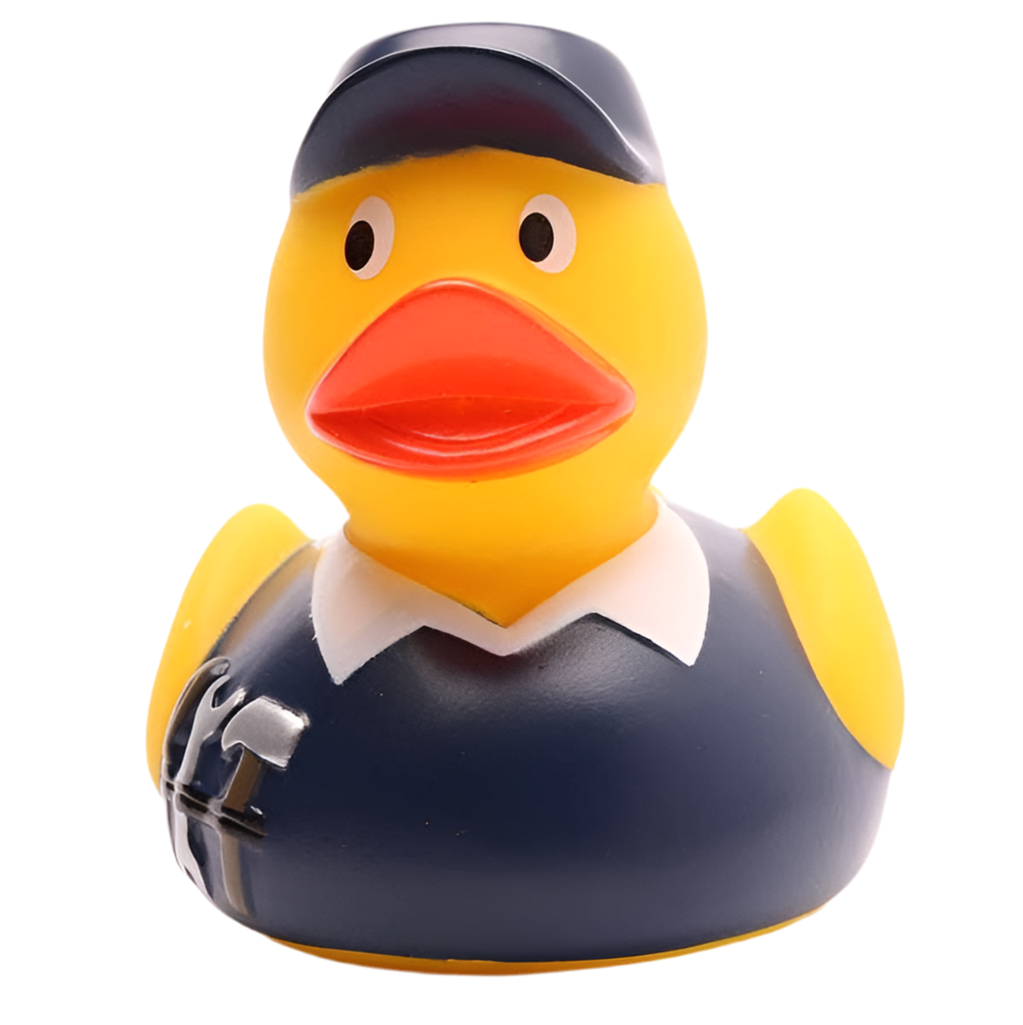 Blauwe Handy Duck