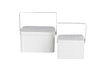 SET 2 PCS STEEL CONTAINERS CREAM/HANDLE - 2188620