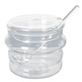 BOROSILICATE GLASS SUGAR BOWL WITH BAMBOO LID - 2195504