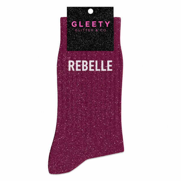 Chaussettes à Paillettes Rebelle Violet – Gleety