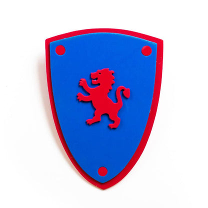 BOUCLIER EN MOUSSE SOFTIK BLEU AVEC LION - KALID MEDIEVAL