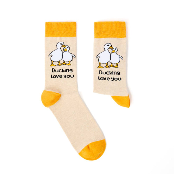 Calzini a forma di papera "Ducking Love You"