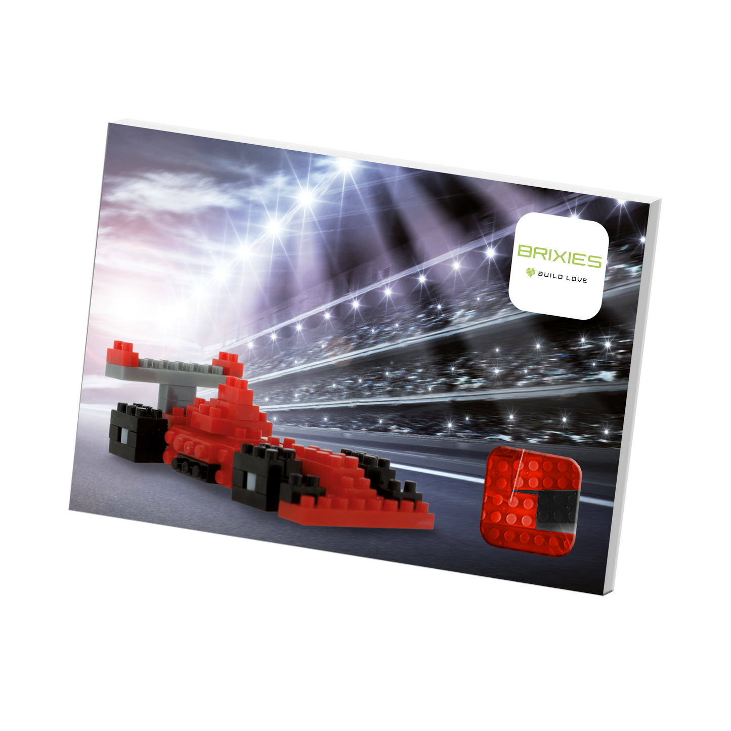 BRIXIES Postkarte Rennauto