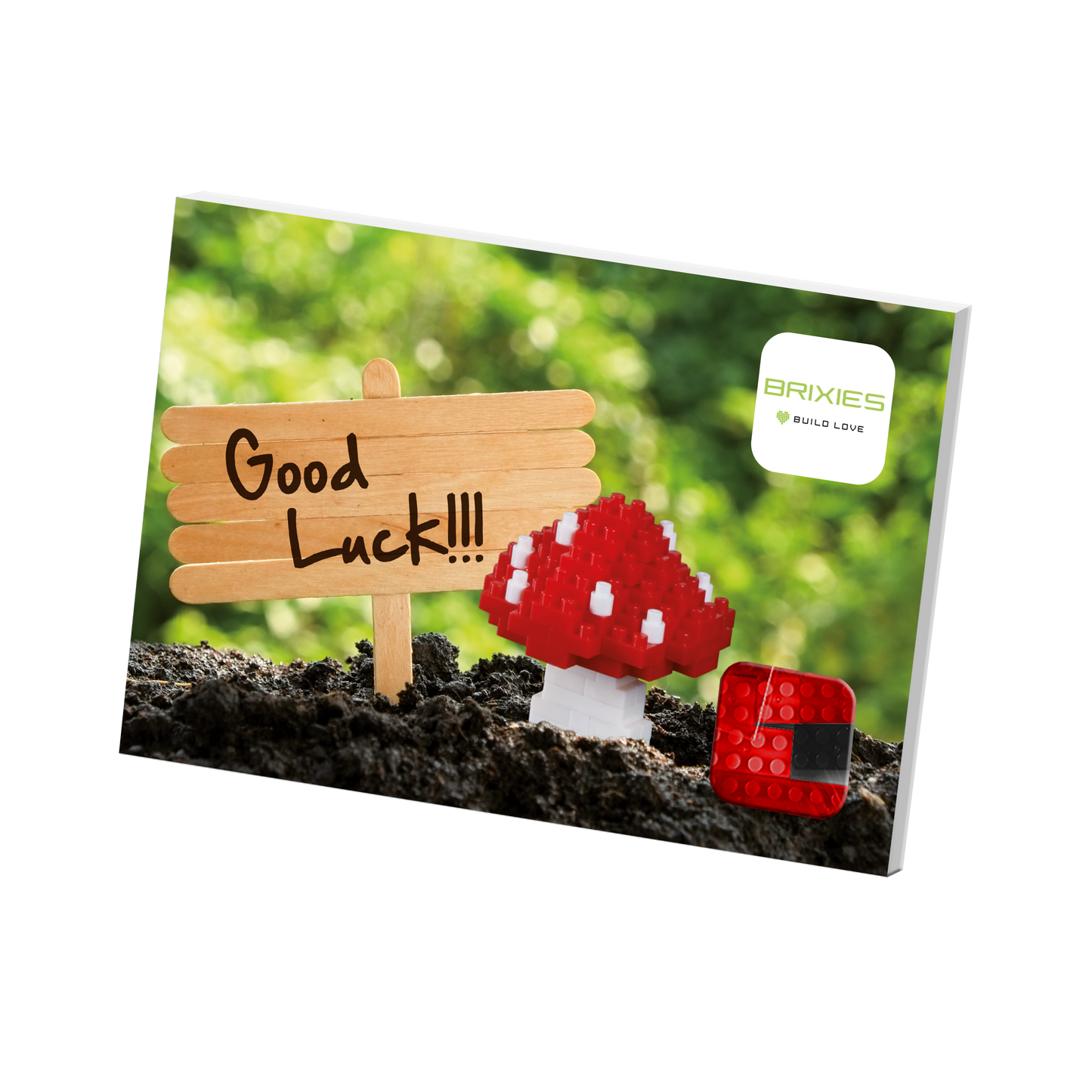 BRIXIES Postkarte Glückspilz