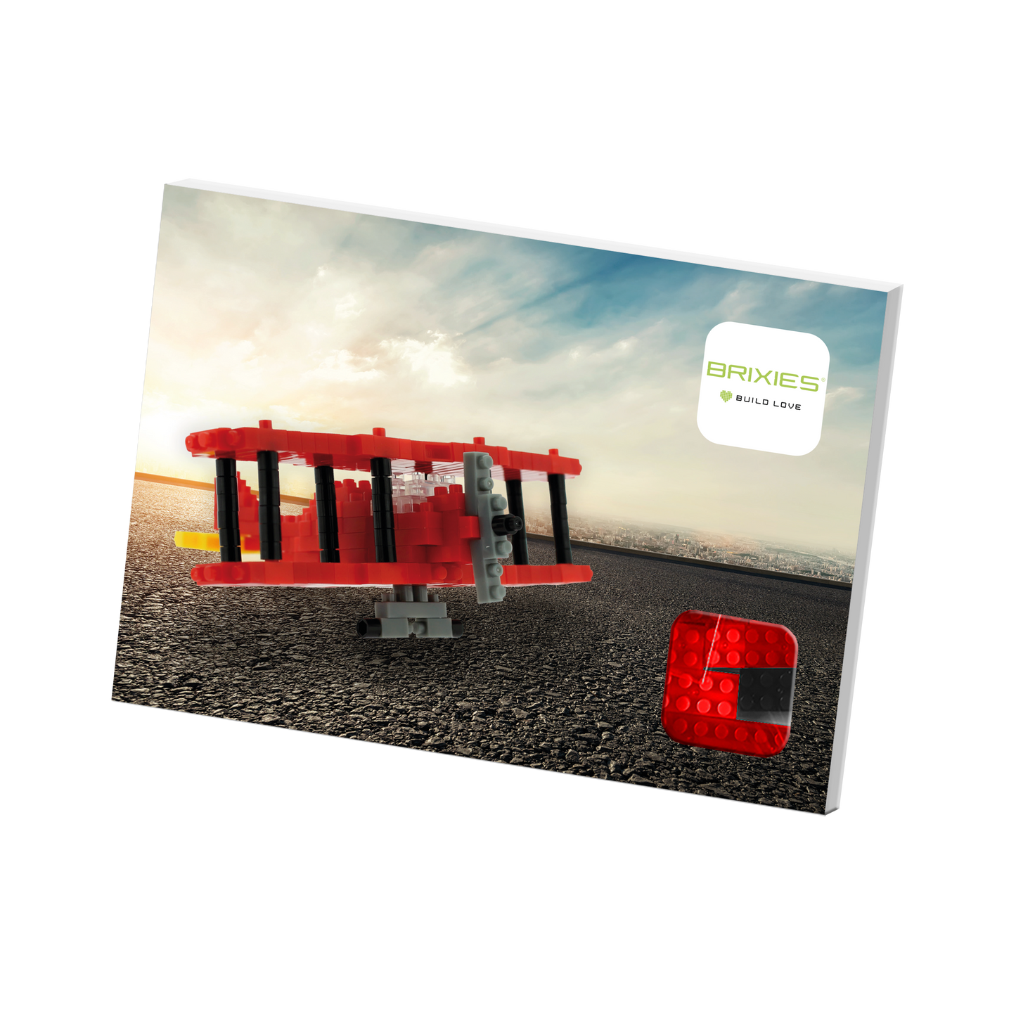 BRIXIES Postkarte Doppeldecker