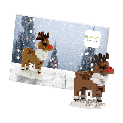 BRIXIES Postkarte Rentier