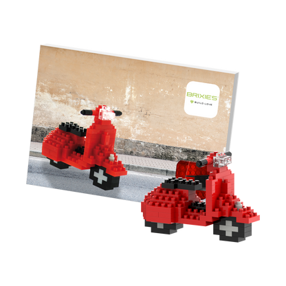 BRIXIES Postkarte Motorroller